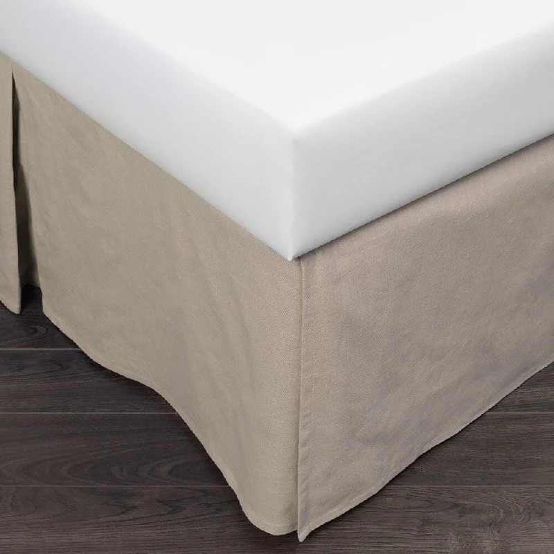 Paige Khaki Queen 18-inch Drop 3 Piece Tuck in Bed Skirt