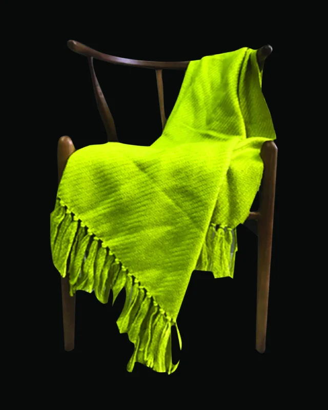 Silk blankets with a smooth and elegant touchPALLAS LIGHT GREEN THROW & BLANKET