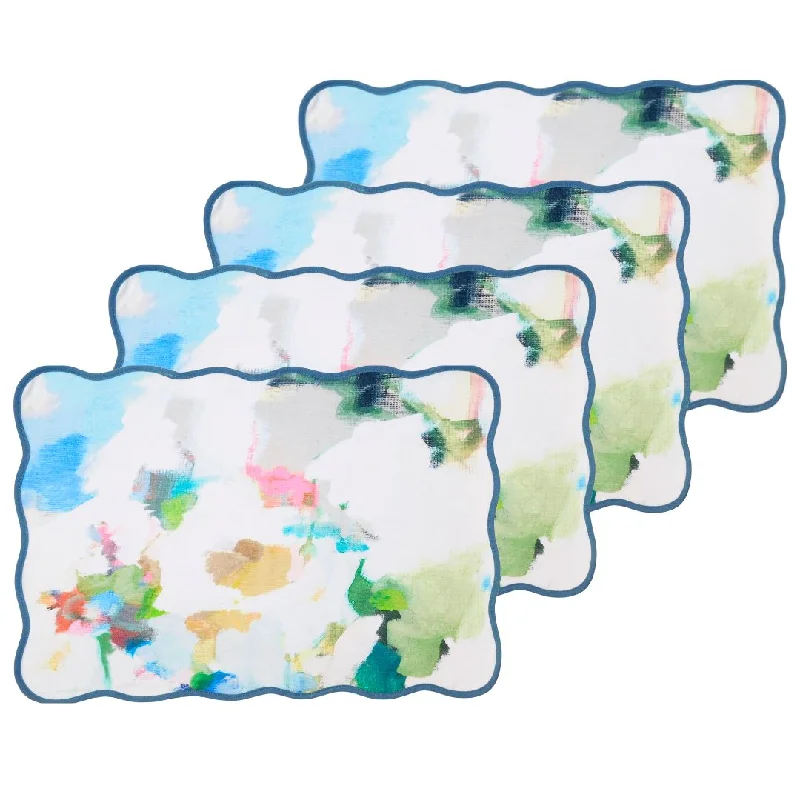 California king - size duvet covers for the extra - long and wide California king bedsPark Avenue Scalloped Placemats