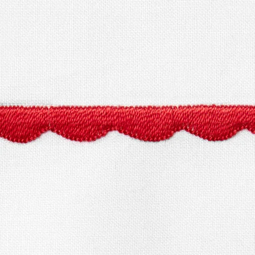 Crimson on White