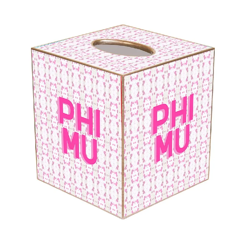 Linen duvet covers with a natural texture and breathabilityPhi Mu Tissue Box Cover