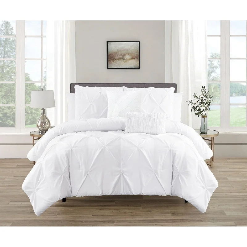 Queen - size comforters for standard queen - sized mattressesPintuck White 5pc Comforter Set Queen - size comforters for standard queen - sized mattressesPintuck White 5pc Comforter Set