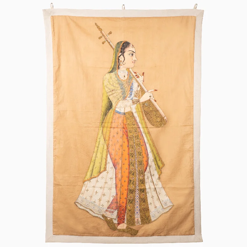 Organic cotton duvet covers for a chemical - free and eco - friendly optionPrincess With Instrument Tapestry