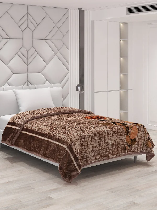 Chenille blankets with a thick and fuzzy texturePrinted Single Bed Blanket for Mild Winter -1 Ply