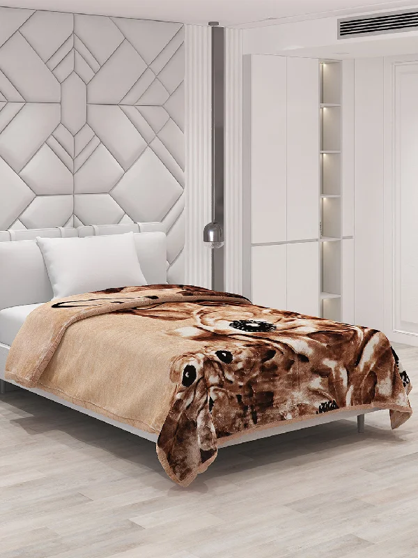 Mohair blankets with a unique sheen and softnessPrinted Single Bed Blanket for Mild Winter -1 Ply
