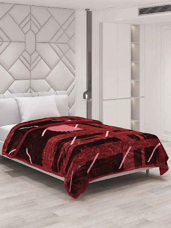 Rayon from bamboo blankets for a silky and breathable feelPrinted Single Bed Blanket for Mild Winter -1 Ply