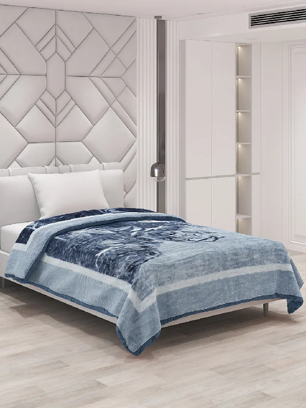 Chenille blankets with a thick and fuzzy texturePrinted Single Bed Blanket for Mild Winter -1 Ply