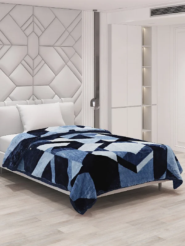 Queen - size blankets for standard - sized bedsPrinted Single Bed Blanket for Mild Winter -1 Ply