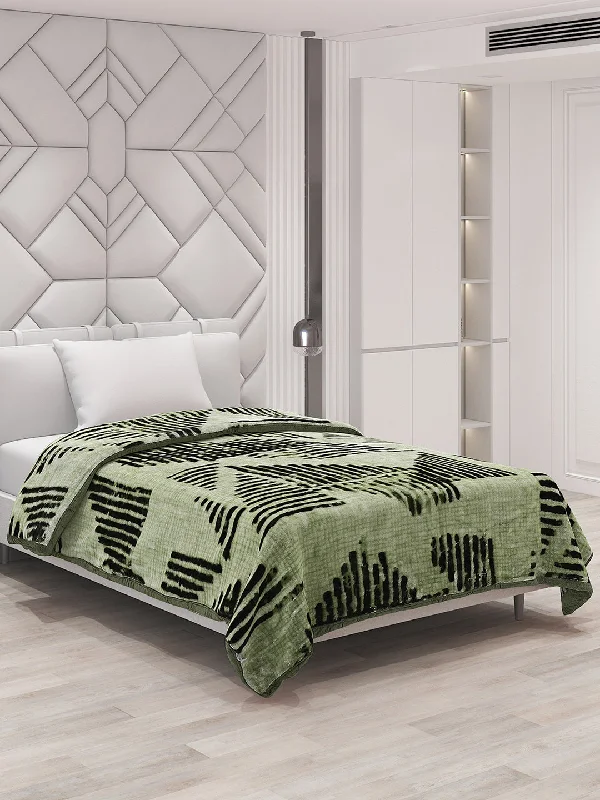 Rayon from bamboo blankets for a silky and breathable feelPrinted Single Bed Blanket for Mild Winter -1 Ply