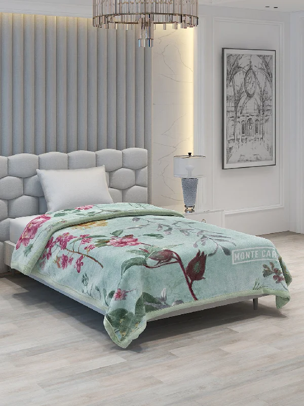 Queen - size blankets for standard - sized bedsPrinted Single Bed Blanket for Mild Winter -2 Ply