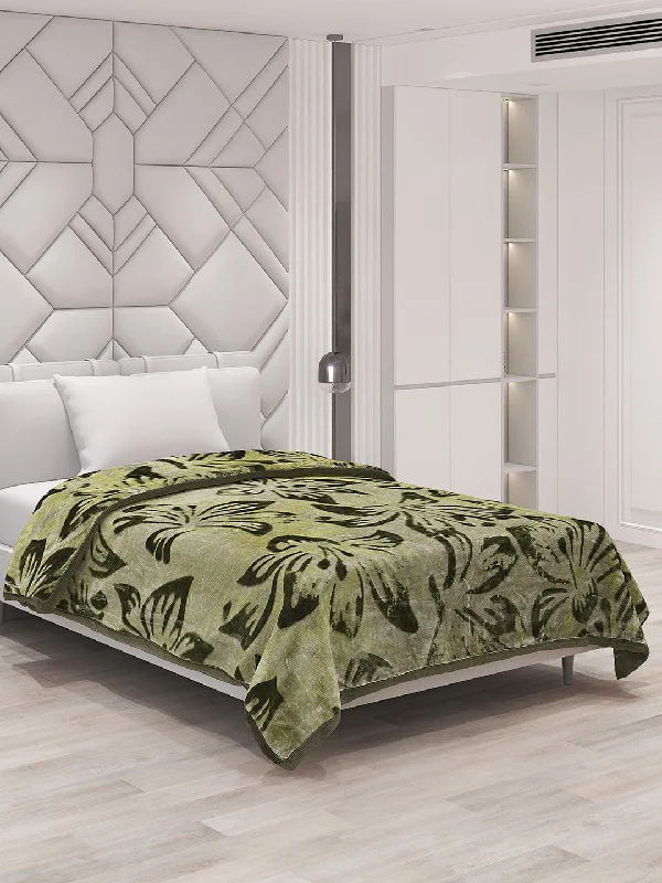 Synthetic fiber blend blankets for a budget - friendly choicePrinted Single Bed Blanket for Mild Winter -2 Ply