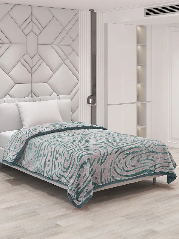 Mohair blankets with a unique sheen and softnessPrinted Single Bed Blanket for Mild Winter -2 Ply
