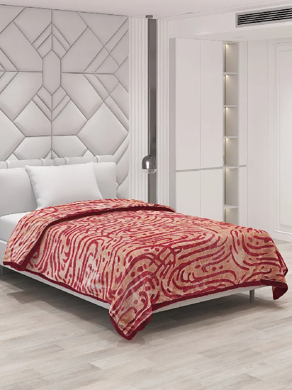 Alpaca wool blankets for a hypoallergenic and warm optionPrinted Single Bed Blanket for Mild Winter -2 Ply