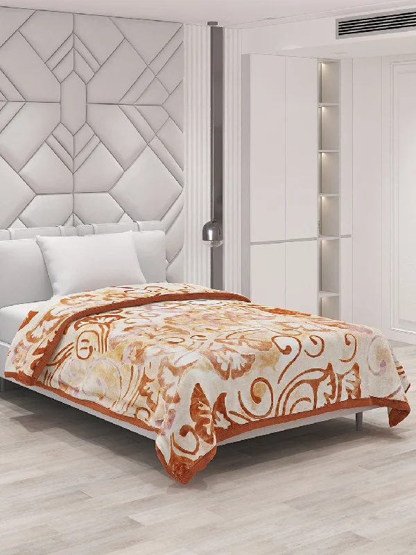 Recycled polyester blankets for an eco - conscious optionPrinted Single Bed Blanket for Mild Winter -2 Ply