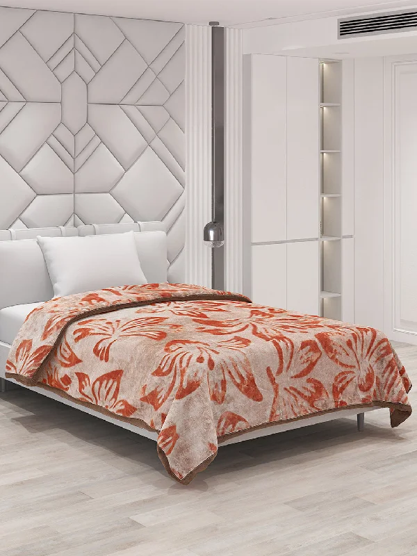 Recycled polyester blankets for an eco - conscious optionPrinted Single Bed Blanket for Mild Winter -2 Ply