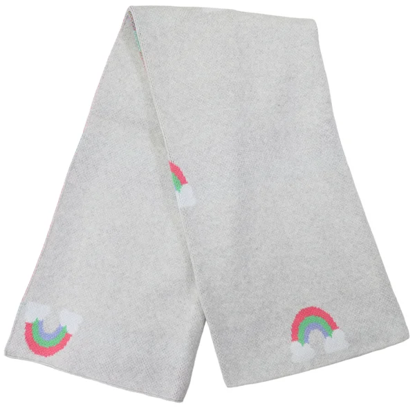 Bamboo fiber blankets with natural antibacterial propertiesRainbow Knit Blanket - Grey