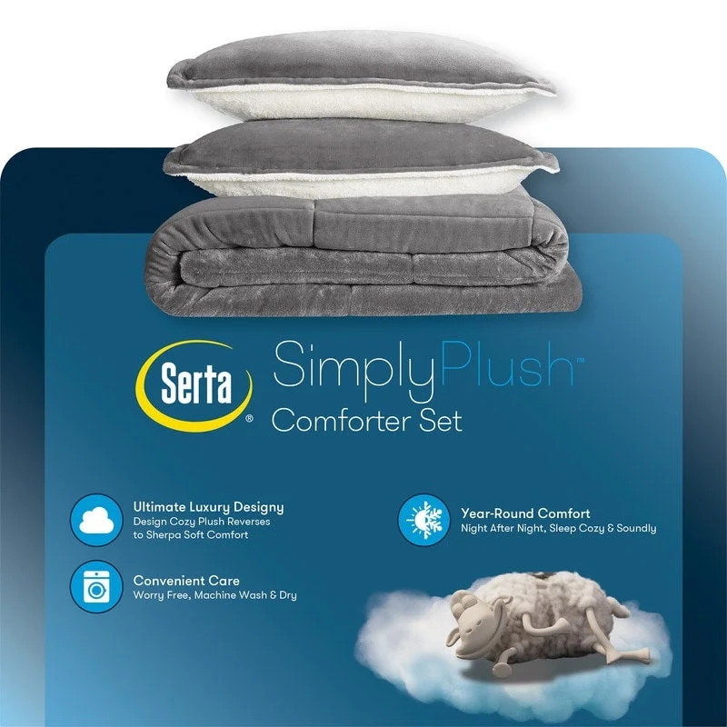 Microfiber - filled comforters that are lightweight and easy to care forSerta Cozy Plush Buffalo Plaid 3 Piece Comforter Set Microfiber - filled comforters that are lightweight and easy to care forSerta Cozy Plush Buffalo Plaid 3 Piece Comforter Set