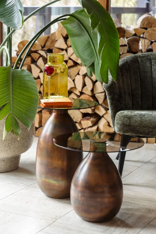 Recycled polyester blankets for an eco - conscious optionSide Table Selene (Set of 2)