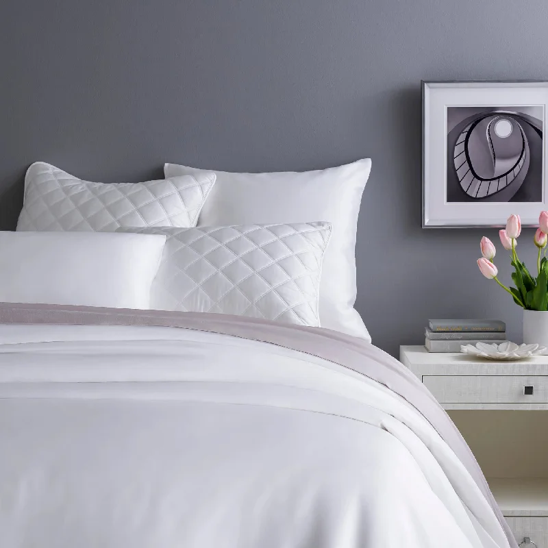 Velvet duvet covers for a plush and cozy lookSilken Solid White Duvet Cover