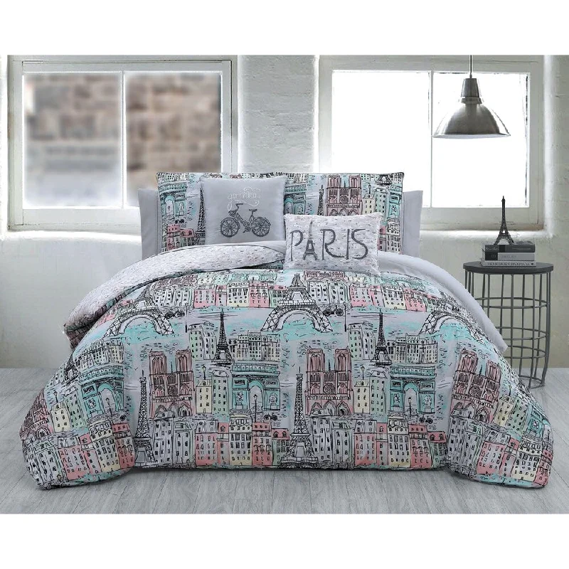 Synthetic - filled comforters like polyester for affordability and hypoallergenic propertiesSilver Orchid Hart 5-piece Comforter Set Synthetic - filled comforters like polyester for affordability and hypoallergenic propertiesSilver Orchid Hart 5-piece Comforter Set