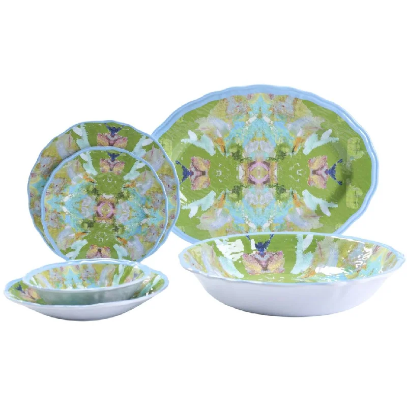 Queen - size duvet covers for standard queen - sized mattressesStained Glass Green Melamine