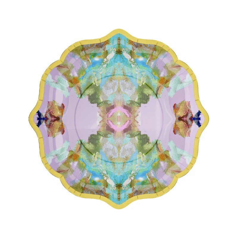Polyester duvet covers with durability and colorfastnessStained Glass Lavender Cocktail Plates