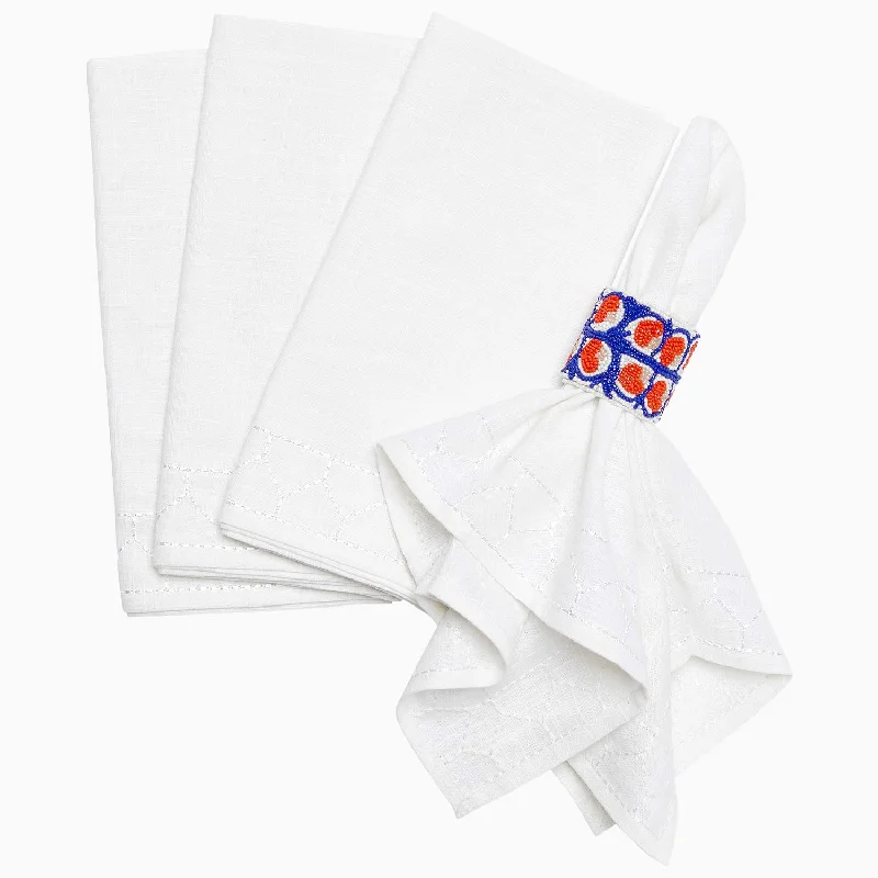 Bamboo - derived duvet covers with antibacterial and moisture - wicking propertiesStitched White Napkins (Set of 4)
