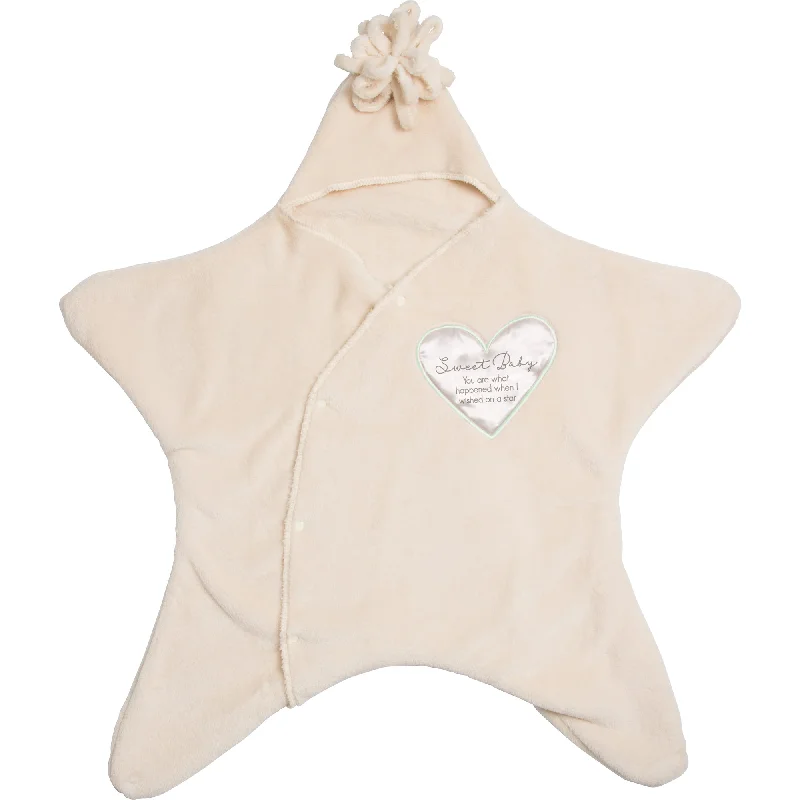 Bamboo fiber blankets with natural antibacterial propertiesSweet Baby Star 26" x 28" Star Comfort Snuggler