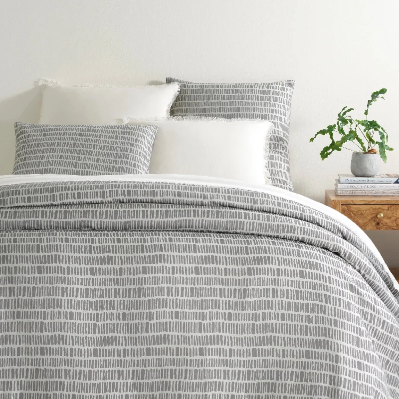 Queen - size duvet covers for standard queen - sized mattressesTalus Granite Duvet Cover