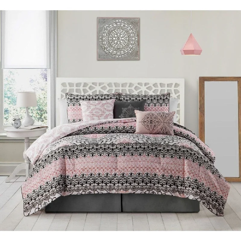 Microfiber - filled comforters that are lightweight and easy to care forThe Curated Nomad La Boheme 7-piece Comforter Set Microfiber - filled comforters that are lightweight and easy to care forThe Curated Nomad La Boheme 7-piece Comforter Set