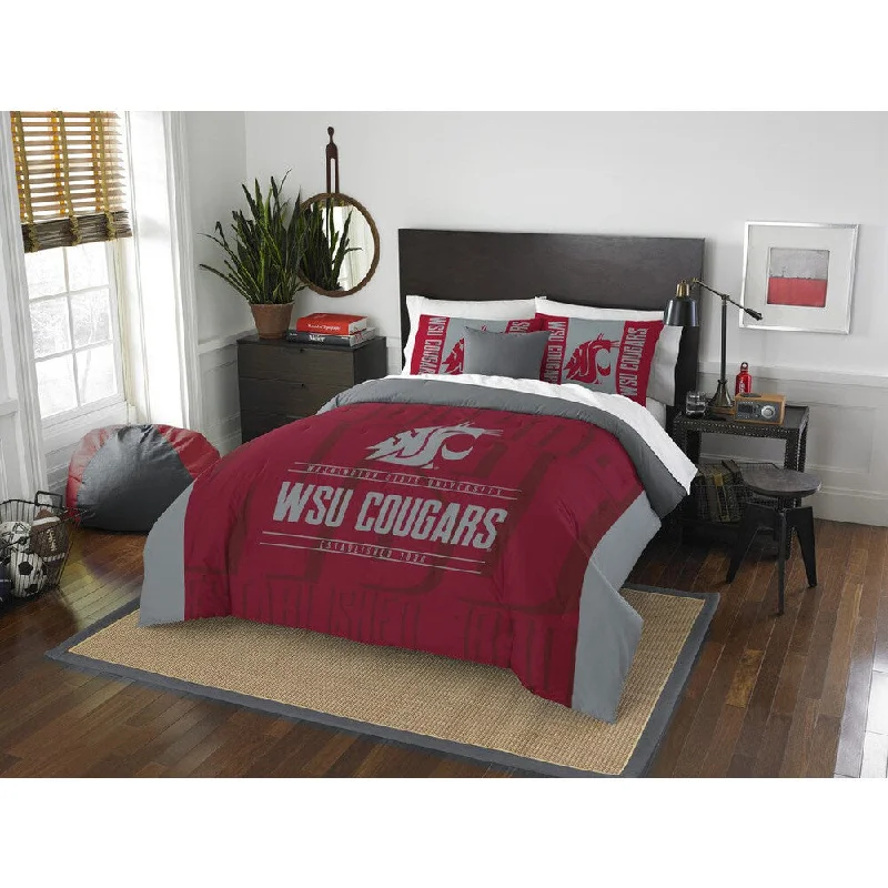 Synthetic - filled comforters like polyester for affordability and hypoallergenic propertiesThe Northwest Company COL 849 Washington State Modern Take Red/Grey Full/Queen 3-piece Comforter Set Synthetic - filled comforters like polyester for affordability and hypoallergenic propertiesThe Northwest Company COL 849 Washington State Modern Take Red/Grey Full/Queen 3-piece Comforter Set