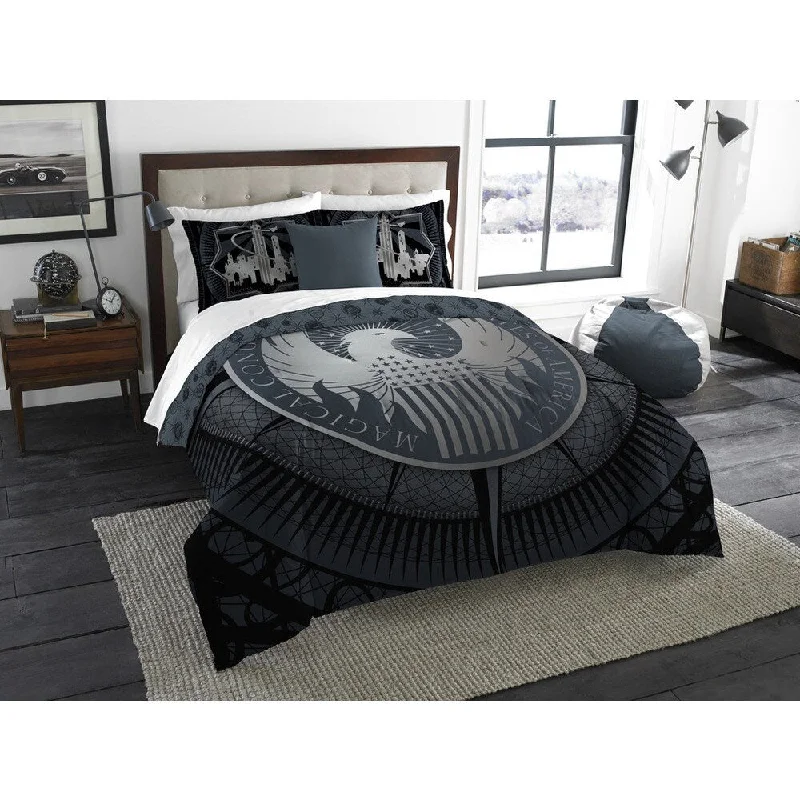 Silk - filled comforters for a luxurious and smooth touchThe Northwest Company Fantastic Beasts Cardinal Rule Tiwn/ Full 3-piece Comforter Set Silk - filled comforters for a luxurious and smooth touchThe Northwest Company Fantastic Beasts Cardinal Rule Tiwn/ Full 3-piece Comforter Set