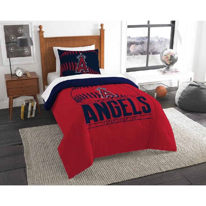 Down - filled comforters for supreme warmth and lightnessThe Northwest Company MLB Los Angeles Angels Grandslam Twin 2-piece Comforter Set Down - filled comforters for supreme warmth and lightnessThe Northwest Company MLB Los Angeles Angels Grandslam Twin 2-piece Comforter Set