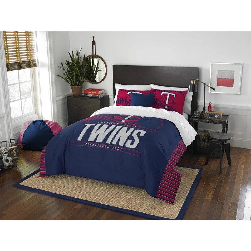 Microfiber - filled comforters that are lightweight and easy to care forThe Northwest Company MLB Minnesota Twins Grandslam Full/Queen 3-piece Comforter Set Microfiber - filled comforters that are lightweight and easy to care forThe Northwest Company MLB Minnesota Twins Grandslam Full/Queen 3-piece Comforter Set