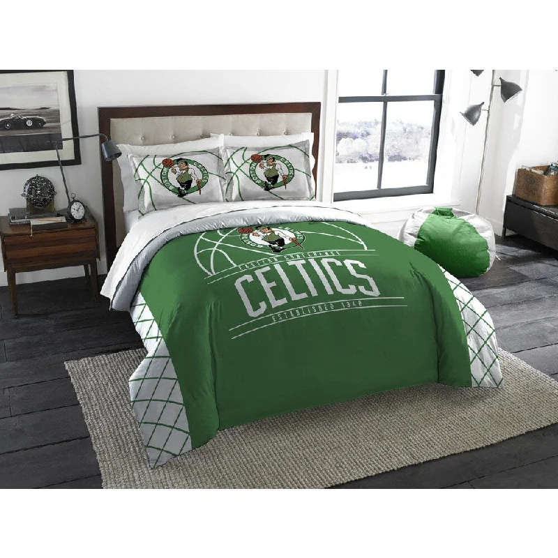 Duck down comforters with a softer feel and good warmth retentionThe Northwest Company NBA Boston Celtics Reverse Slam White and Green Full/Queen 3-piece Comforter Set Duck down comforters with a softer feel and good warmth retentionThe Northwest Company NBA Boston Celtics Reverse Slam White and Green Full/Queen 3-piece Comforter Set