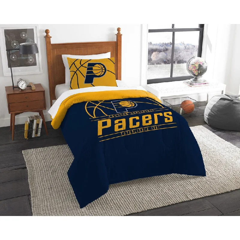 Full - size comforters suitable for full - sized beds in guest rooms or small bedroomsThe Northwest Company NBA Indiana Pacers Reverse Slam Twin 2-piece Comforter Set Full - size comforters suitable for full - sized beds in guest rooms or small bedroomsThe Northwest Company NBA Indiana Pacers Reverse Slam Twin 2-piece Comforter Set