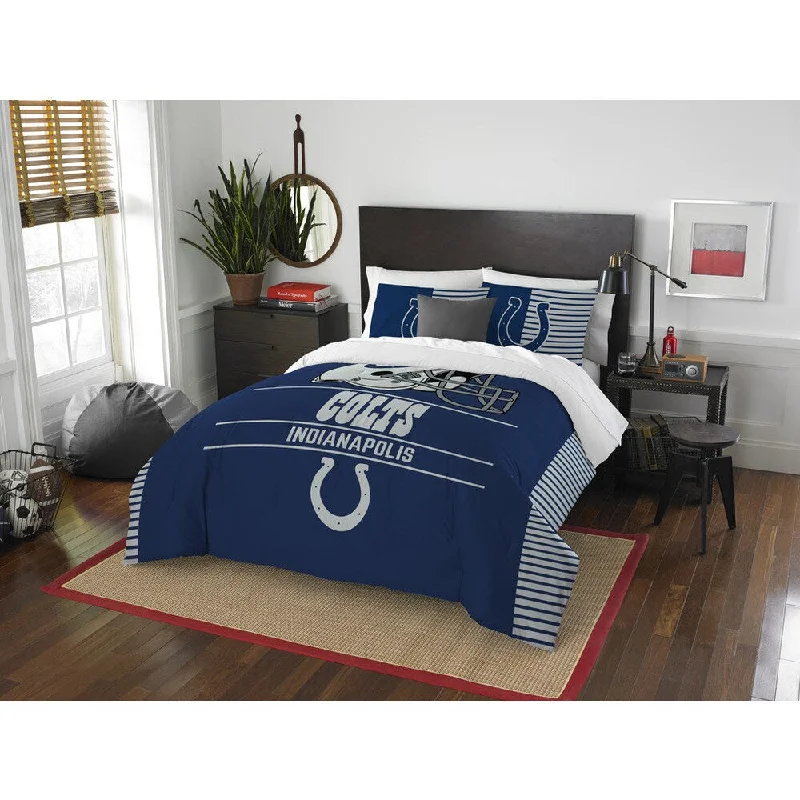 Goose down comforters known for their superior quality and insulationThe Northwest Company NFL Indianapolis Colts Draft Full/Queen 3-piece Comforter Set Goose down comforters known for their superior quality and insulationThe Northwest Company NFL Indianapolis Colts Draft Full/Queen 3-piece Comforter Set