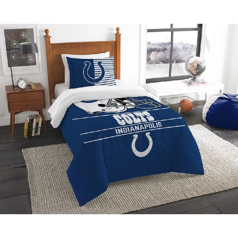 Latex - filled comforters with a bouncy texture and good supportThe Northwest Company NFL Indianapolis Colts Draft Twin 2-piece Comforter Set Latex - filled comforters with a bouncy texture and good supportThe Northwest Company NFL Indianapolis Colts Draft Twin 2-piece Comforter Set