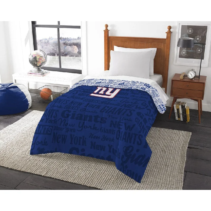 Goose down comforters known for their superior quality and insulationThe Northwest Company NFL New York Giants Anthem Twin Comforter Goose down comforters known for their superior quality and insulationThe Northwest Company NFL New York Giants Anthem Twin Comforter