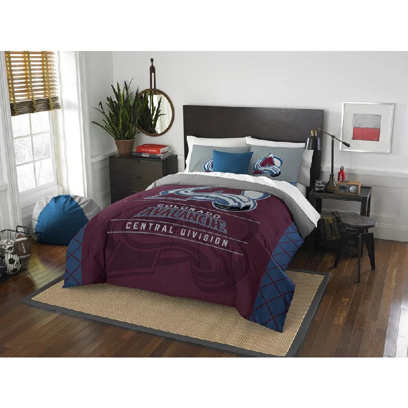 Microfiber - filled comforters that are lightweight and easy to care forThe Northwest Company NHL Colorado Avalanche Draft Blue/Red Full/Queen 3-piece Comforter Set Microfiber - filled comforters that are lightweight and easy to care forThe Northwest Company NHL Colorado Avalanche Draft Blue/Red Full/Queen 3-piece Comforter Set