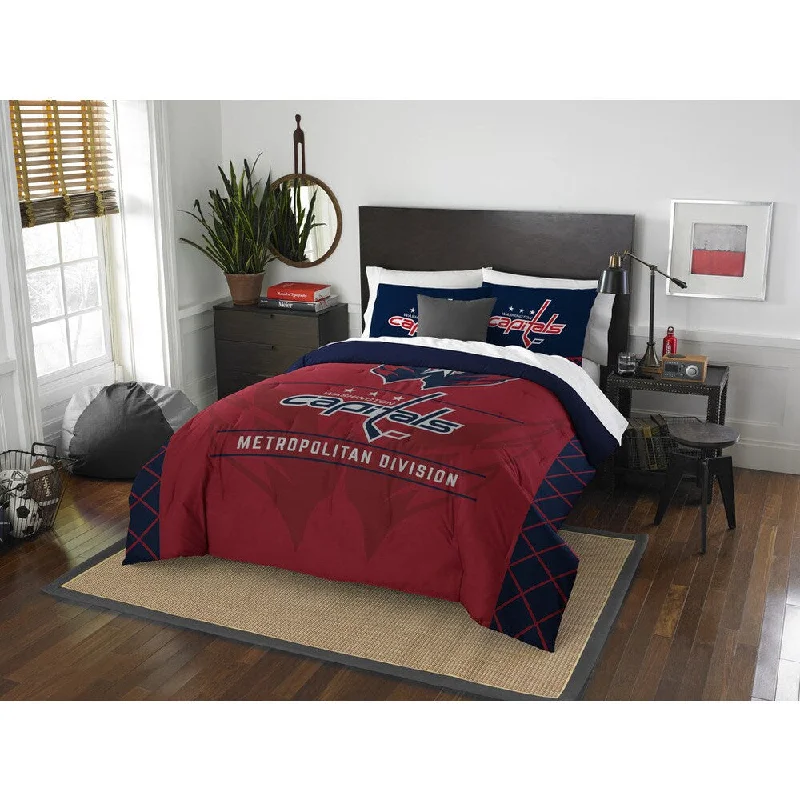 Queen - size comforters for standard queen - sized mattressesThe Northwest Company NHL Washington Capitals Draft Full/Queen 3-piece Comforter Set Queen - size comforters for standard queen - sized mattressesThe Northwest Company NHL Washington Capitals Draft Full/Queen 3-piece Comforter Set