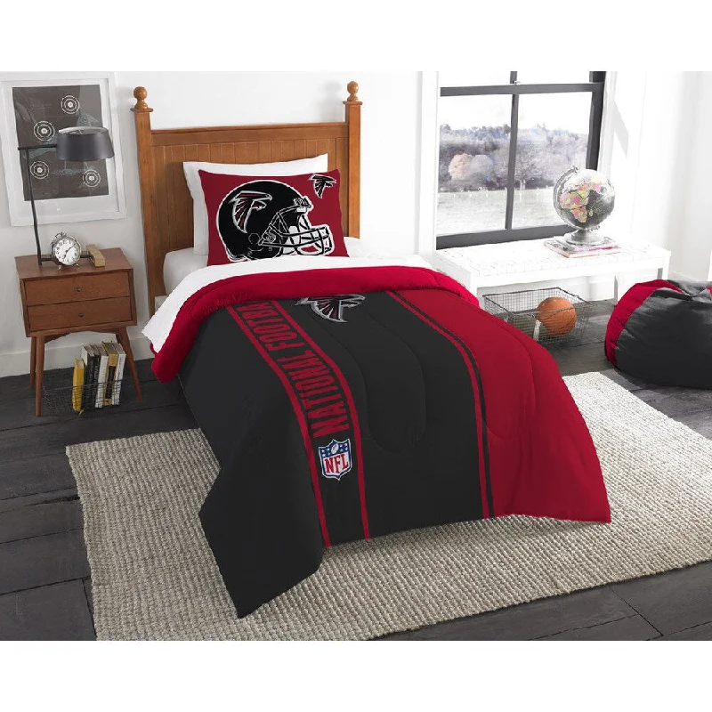 Wool - filled comforters with natural moisture - wicking and temperature - regulating featuresThe Northwest Company Official NFL Atlanta Falcons Twin Applique Comforter Set