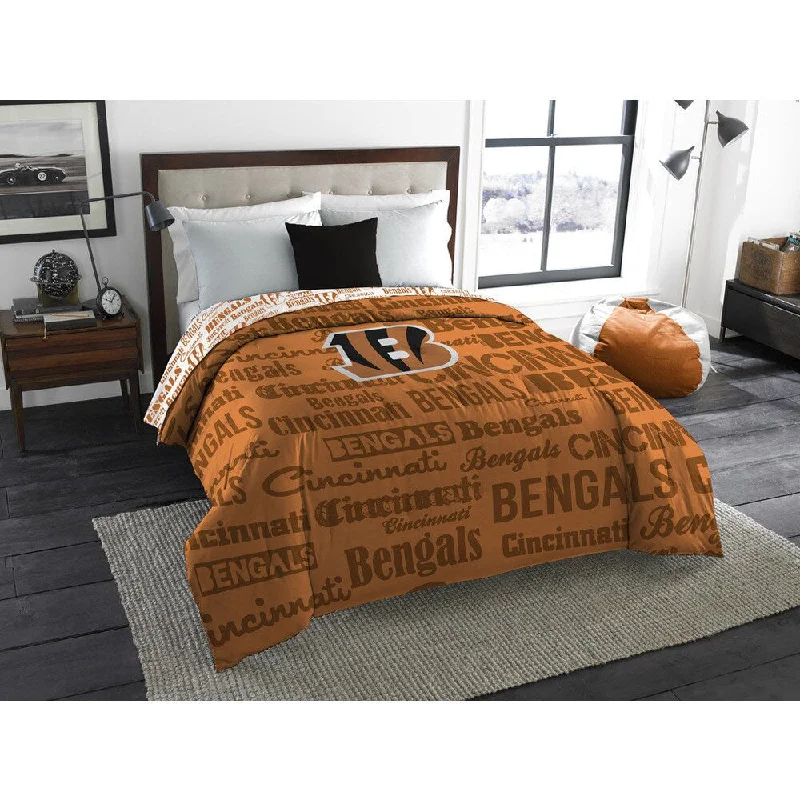Full - size comforters suitable for full - sized beds in guest rooms or small bedroomsThe Northwest Company Official NFL Cincinnati Bengals Anthem Full Comforter Full - size comforters suitable for full - sized beds in guest rooms or small bedroomsThe Northwest Company Official NFL Cincinnati Bengals Anthem Full Comforter