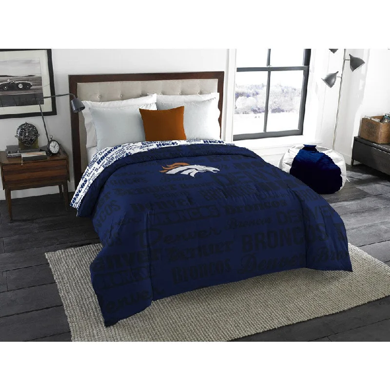 Duck down comforters with a softer feel and good warmth retentionThe Northwest Company Official NFL Denver Broncos Anthem Full Comforter