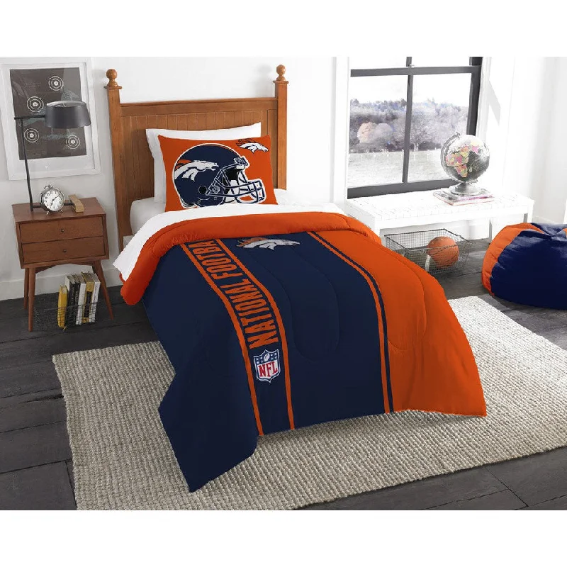 Synthetic - filled comforters like polyester for affordability and hypoallergenic propertiesThe Northwest Company Official NFL Denver Broncos Twin Applique 2-piece Comforter Set Synthetic - filled comforters like polyester for affordability and hypoallergenic propertiesThe Northwest Company Official NFL Denver Broncos Twin Applique 2-piece Comforter Set