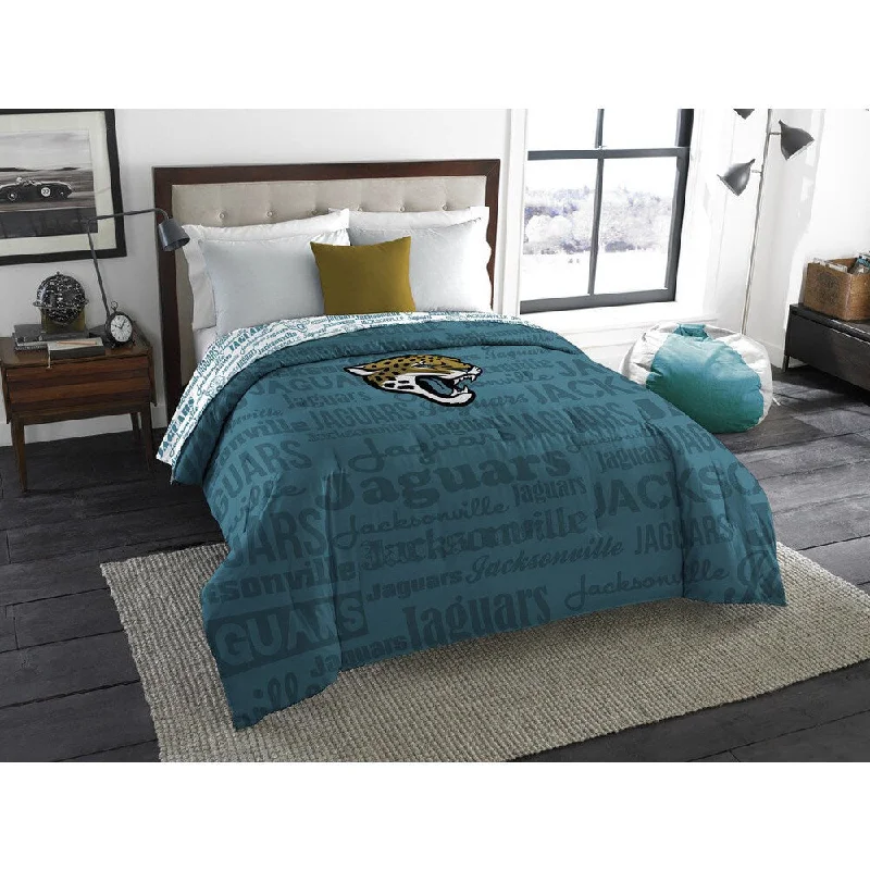 Down - filled comforters for supreme warmth and lightnessThe Northwest Company Official NFL Jacksonville Jaguars Anthem Full Comforter Down - filled comforters for supreme warmth and lightnessThe Northwest Company Official NFL Jacksonville Jaguars Anthem Full Comforter