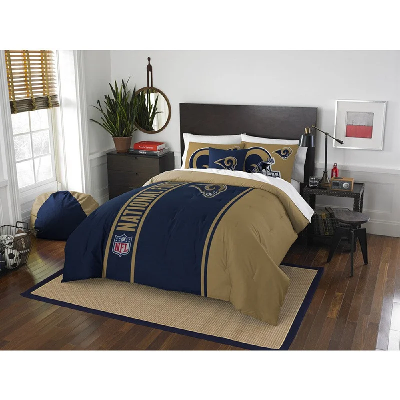King - size comforters to fit large king - sized beds perfectlyThe Northwest Company Official NFL Los Angeles Rams Full Applique 3-piece Comforter Set King - size comforters to fit large king - sized beds perfectlyThe Northwest Company Official NFL Los Angeles Rams Full Applique 3-piece Comforter Set