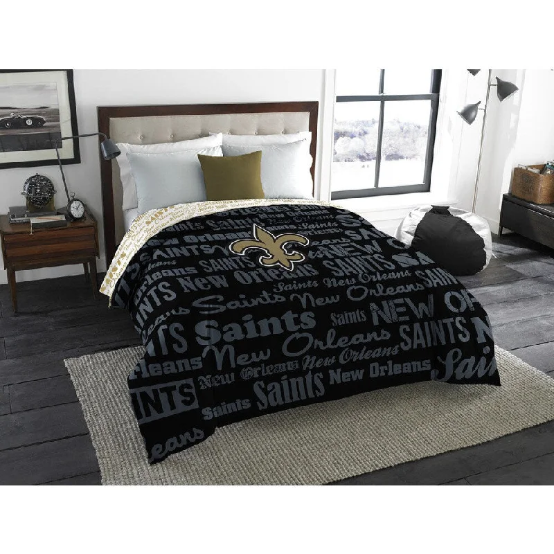 Wool - filled comforters with natural moisture - wicking and temperature - regulating featuresThe Northwest Company Official NFL New Orleans Saints Anthem Full Comforter Wool - filled comforters with natural moisture - wicking and temperature - regulating featuresThe Northwest Company Official NFL New Orleans Saints Anthem Full Comforter