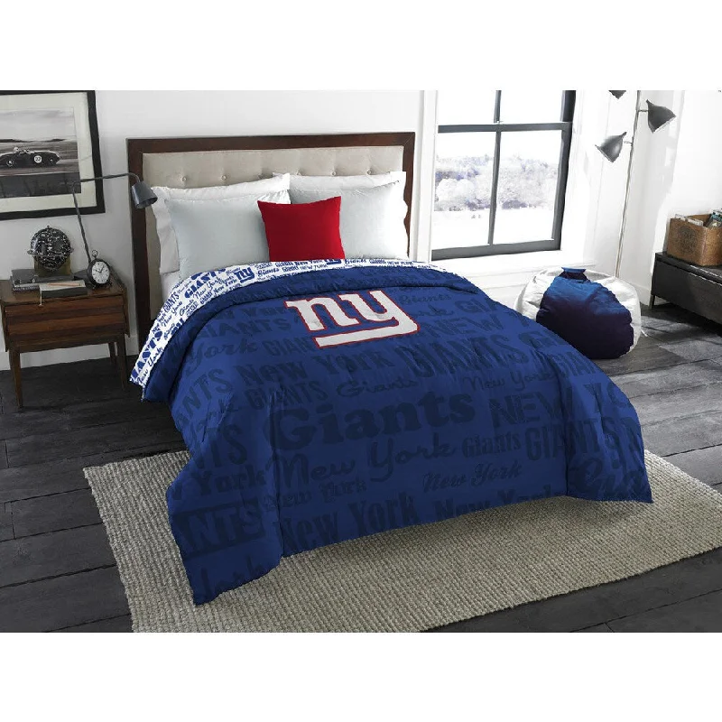Cotton - filled comforters for a breathable and natural sleep experienceThe Northwest Company Official NFL New York Giants Anthem Full Comforter Cotton - filled comforters for a breathable and natural sleep experienceThe Northwest Company Official NFL New York Giants Anthem Full Comforter