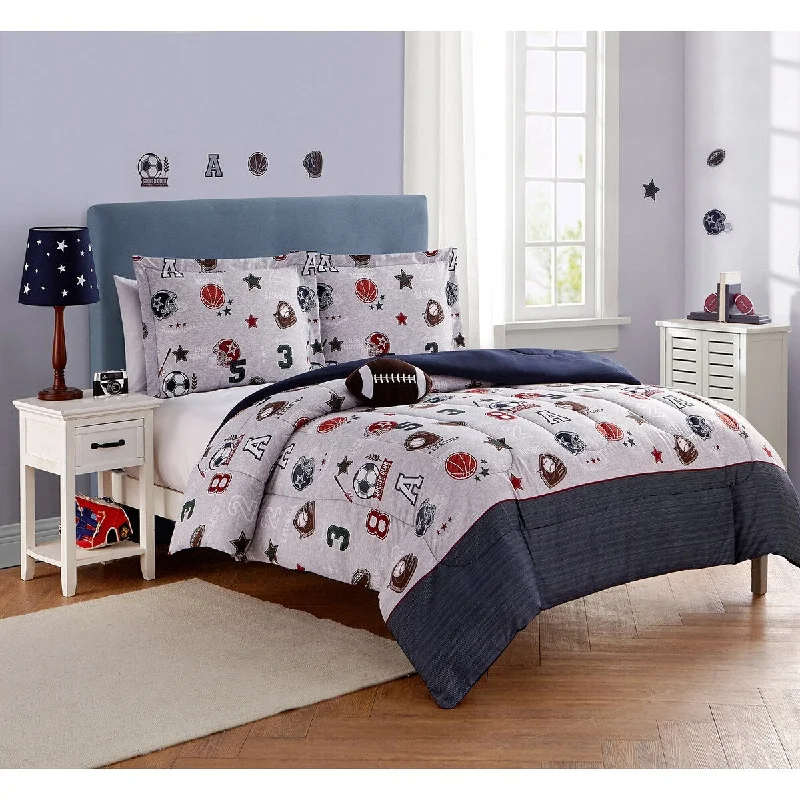 Full - size comforters suitable for full - sized beds in guest rooms or small bedroomsTournament Sports 4pc Comforter Set Full - size comforters suitable for full - sized beds in guest rooms or small bedroomsTournament Sports 4pc Comforter Set